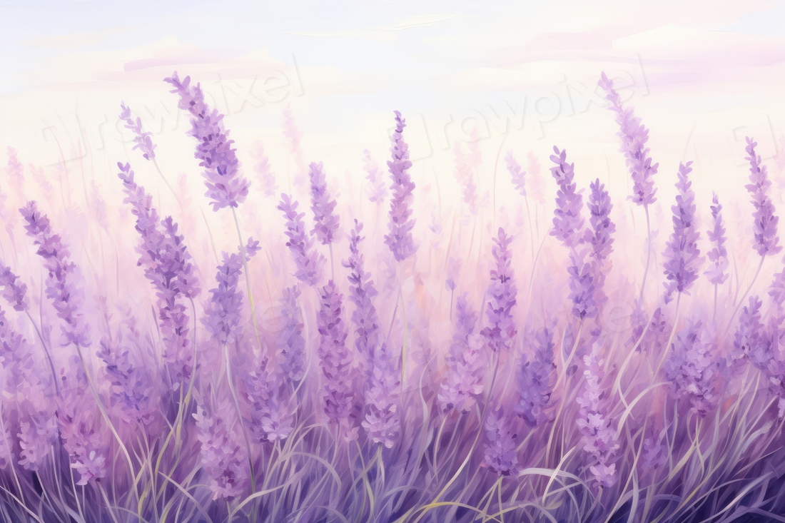 Painting lavender border backgrounds outdoors | Premium Photo ...