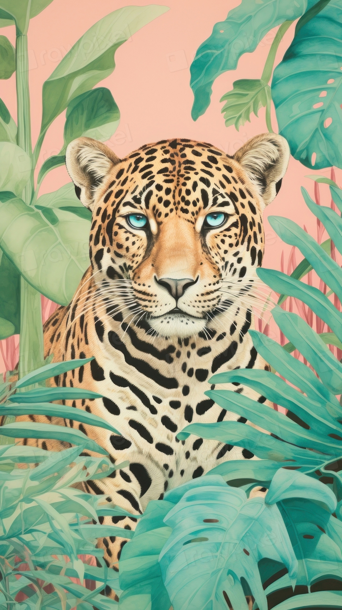 Wallpaper jaguar wildlife leopard animal. | Premium Photo Illustration ...