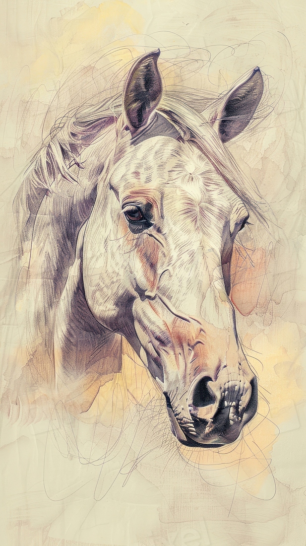 Wallpaper Horse drawing sketch horse Free Photo Illustration rawpixel