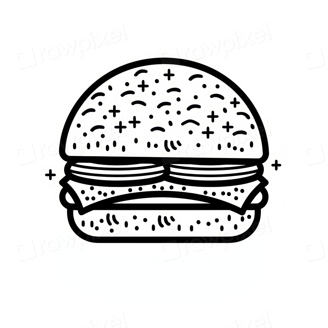 Surreal aesthetic Hamburger logo art | Free Photo Illustration - rawpixel