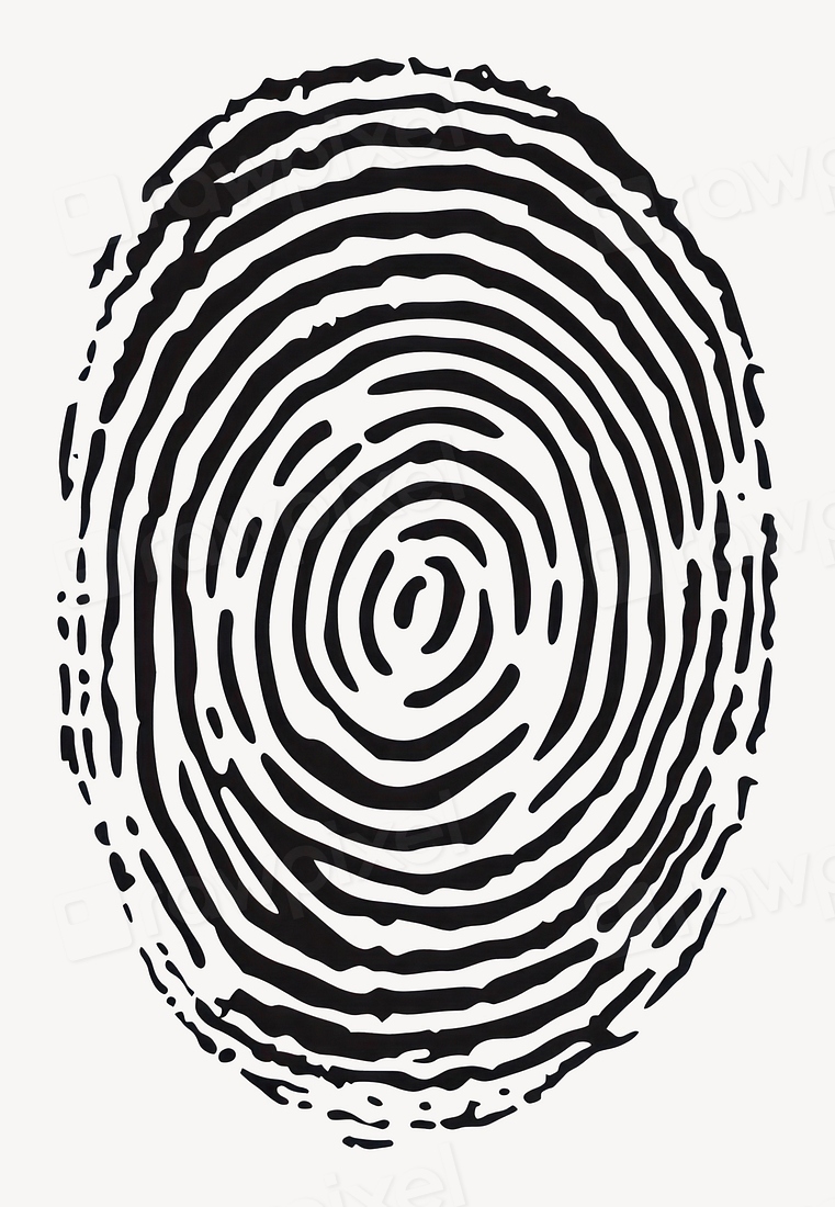 Whimsical fingerprint vector illustration black | Free Vector - rawpixel