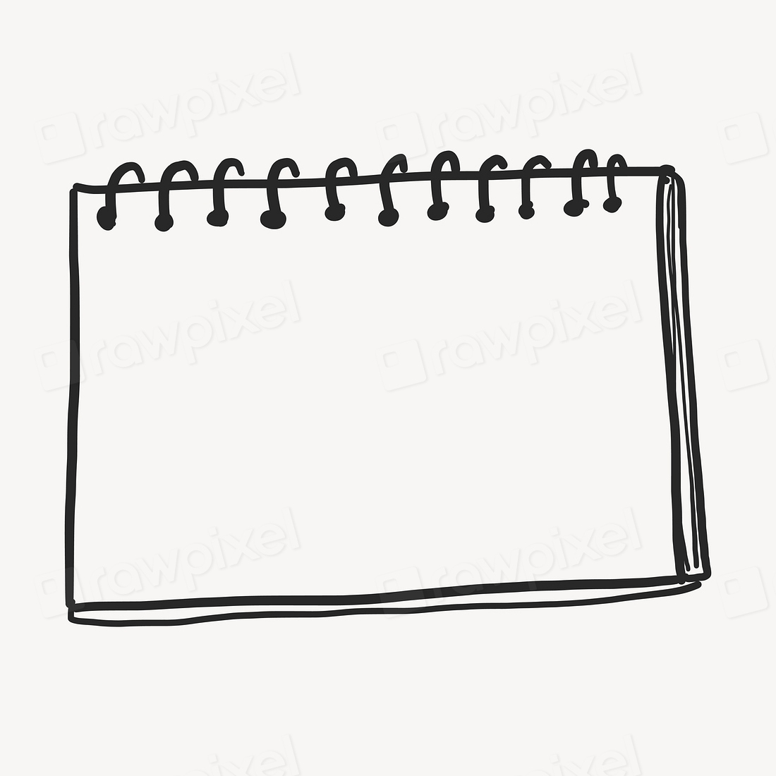 Blank spring notebook, stationery clipart Premium Vector rawpixel