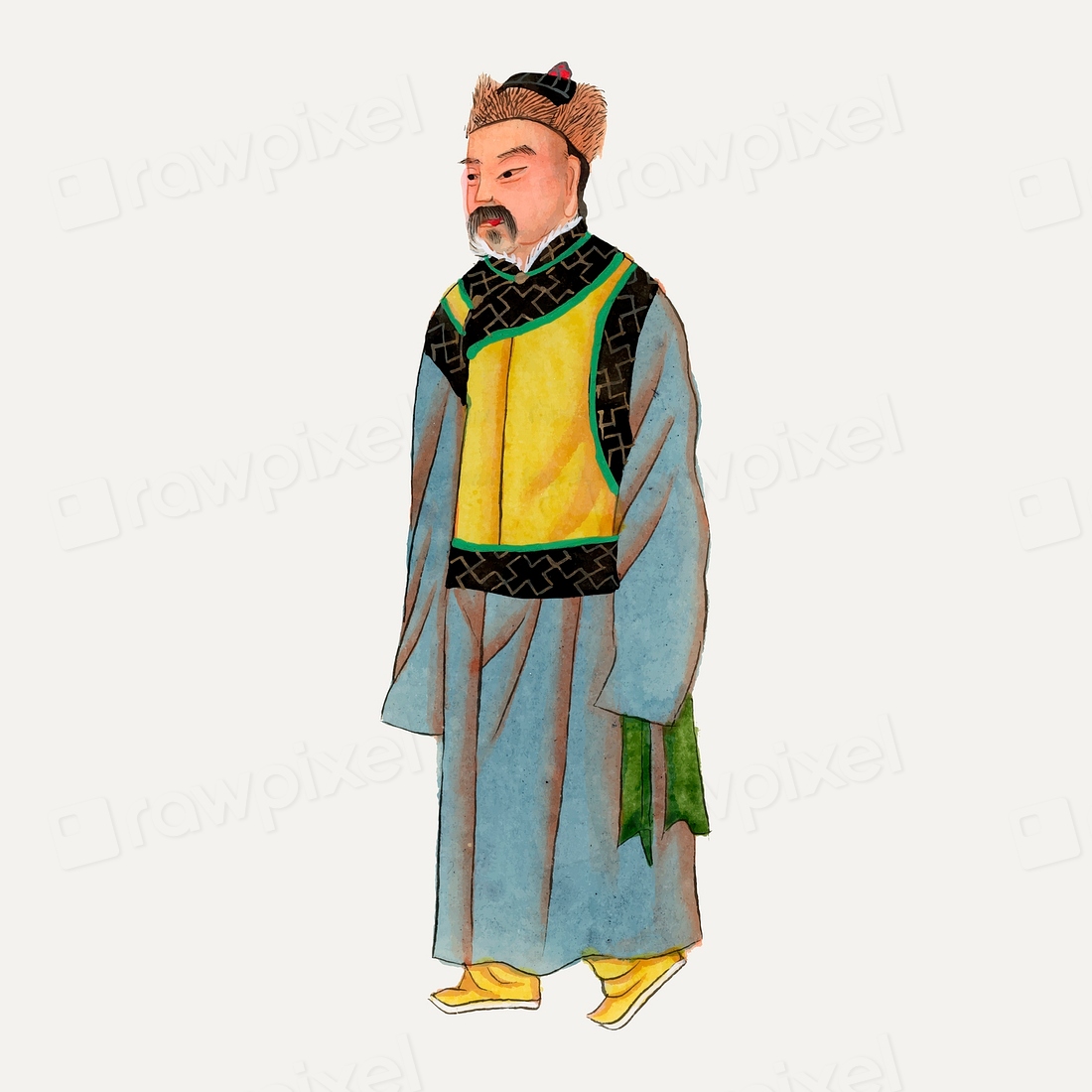 Mongolian costume, ancient traditional fashion | Premium Vector ...