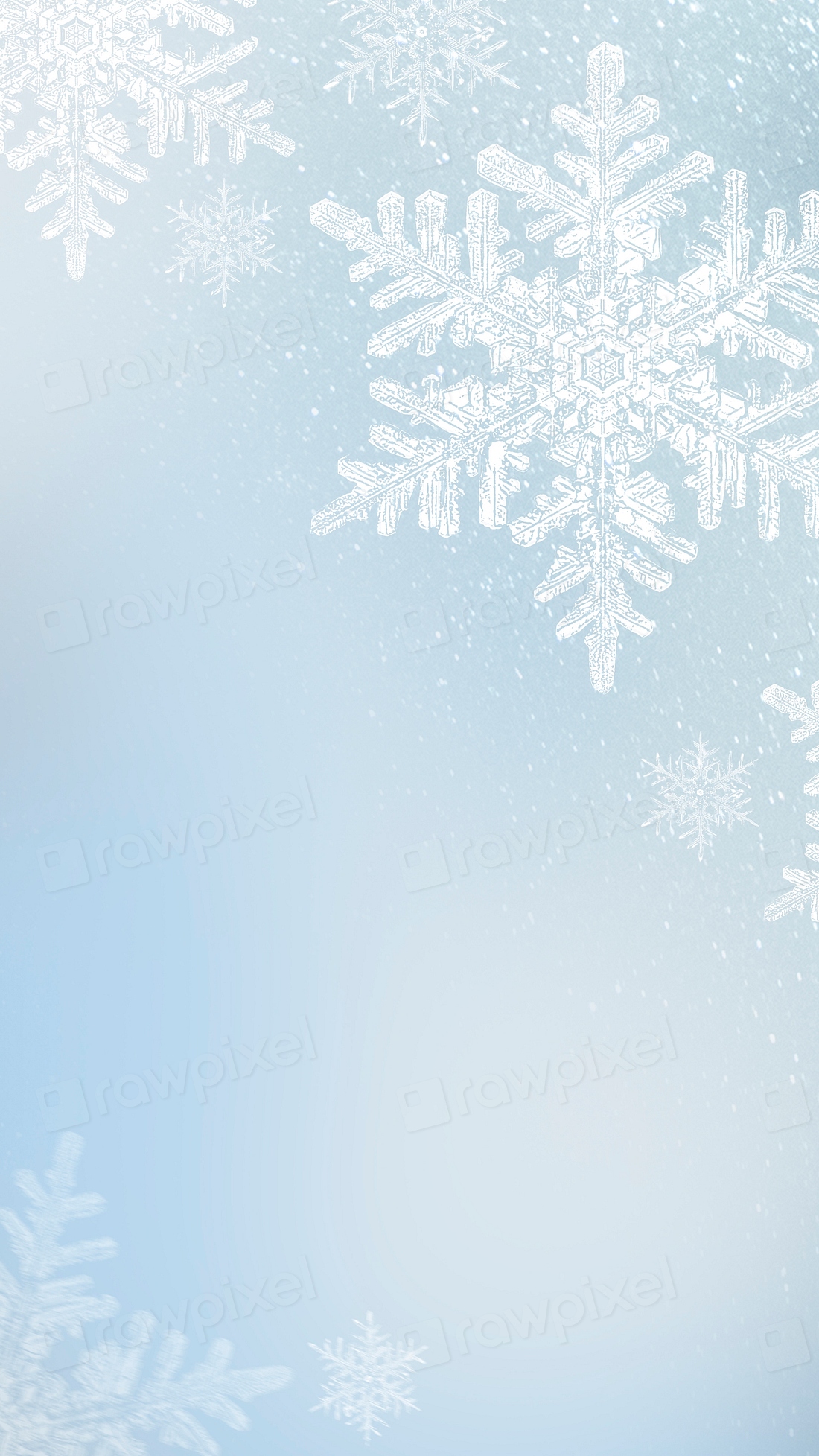 Snowflakes on blue winter background | Free Photo - rawpixel