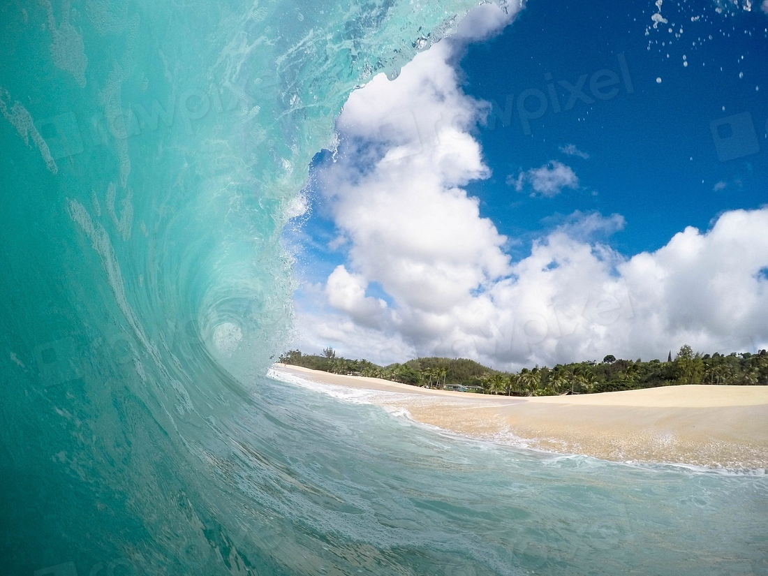 Wave in Haleiwa, Hawaii | Free Photo - rawpixel