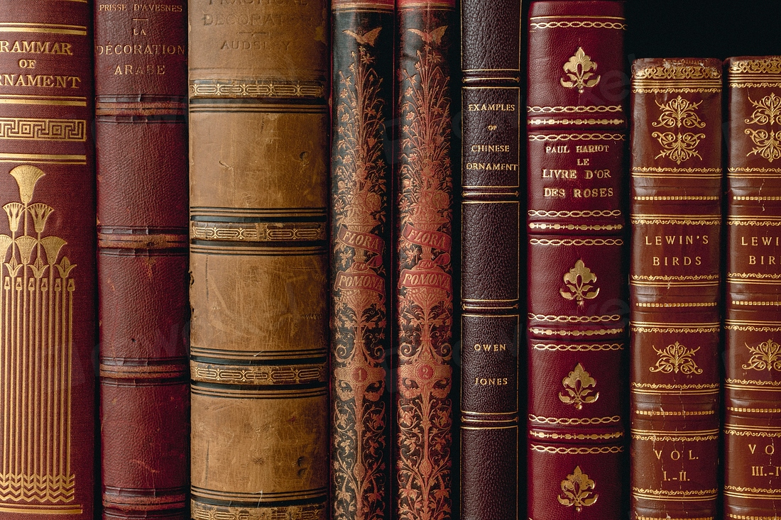 Antique books lined up, our | Free Photo - rawpixel