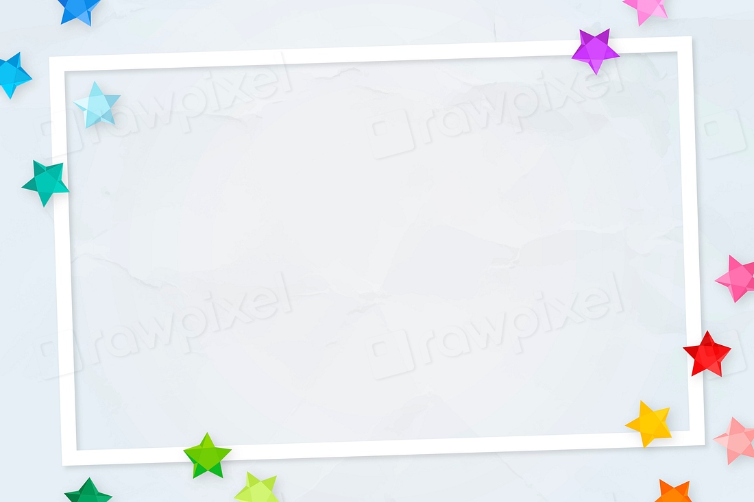 Colorful stars frame design vector | Premium Vector - rawpixel