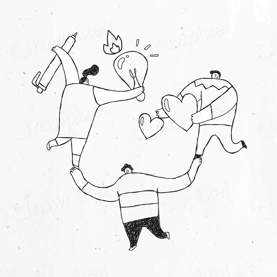 Black and white team vector Premium Vector Illustration rawpixel