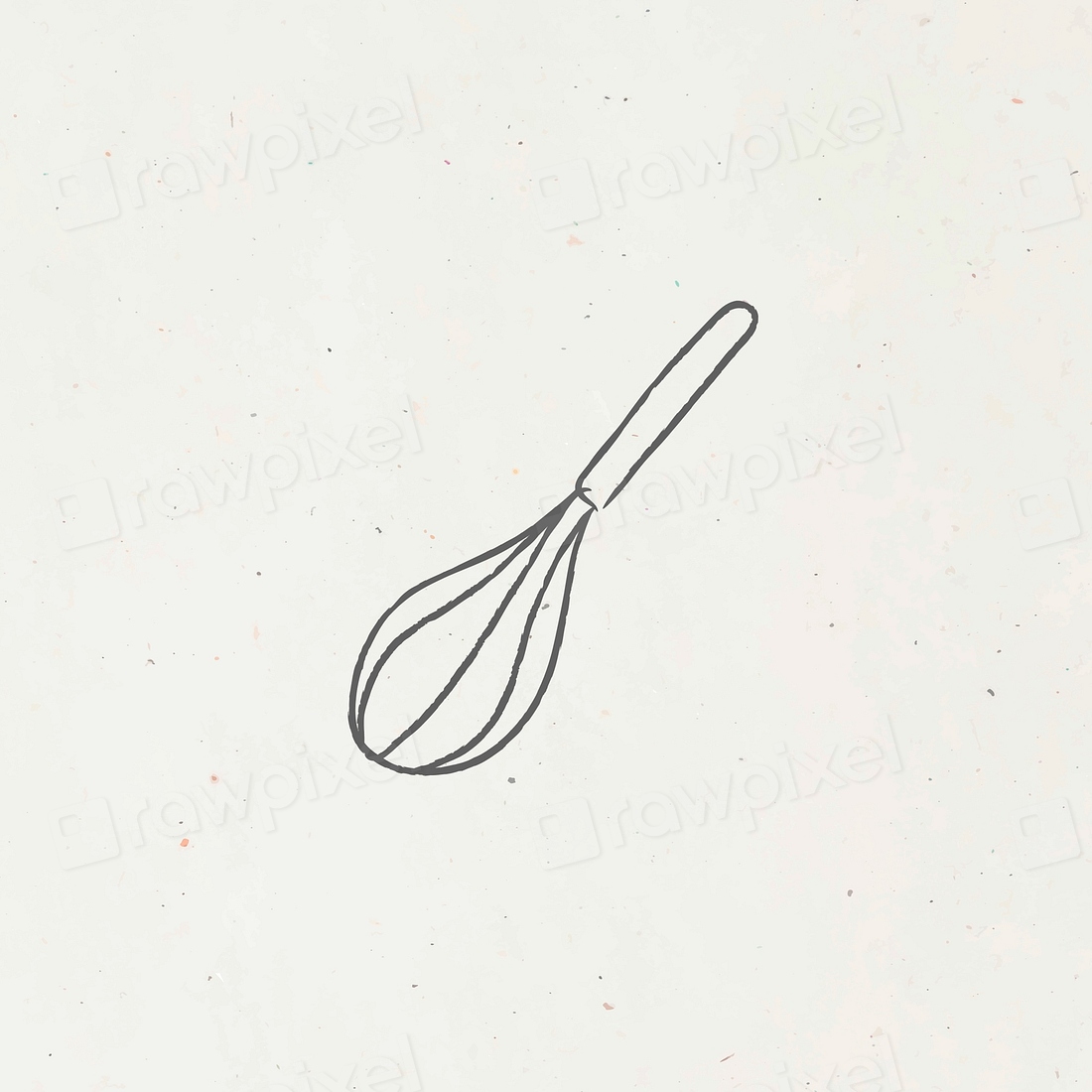 Doodle Whisk Design Resource Vector 