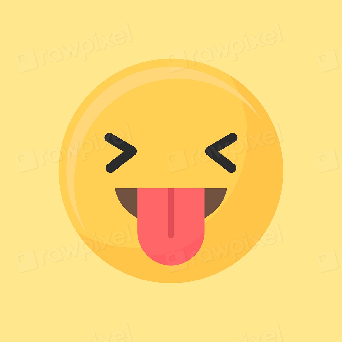 Stuck Tongue Face Emoticon Symbol Premium Psd Rawpixel