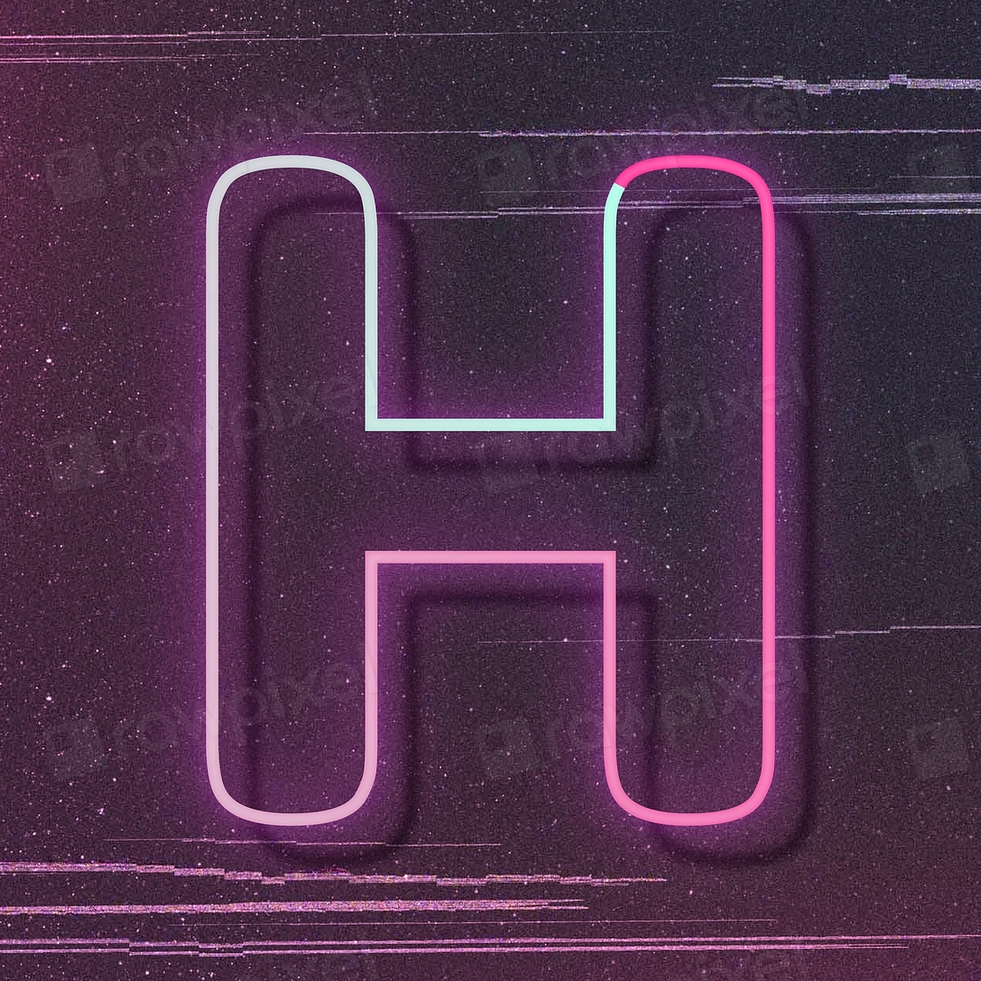 Capital letter H vector neon | Premium Vector - rawpixel