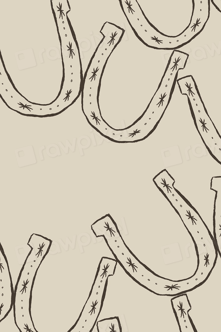 Hand drawn horseshoe background vector | Premium Vector - rawpixel