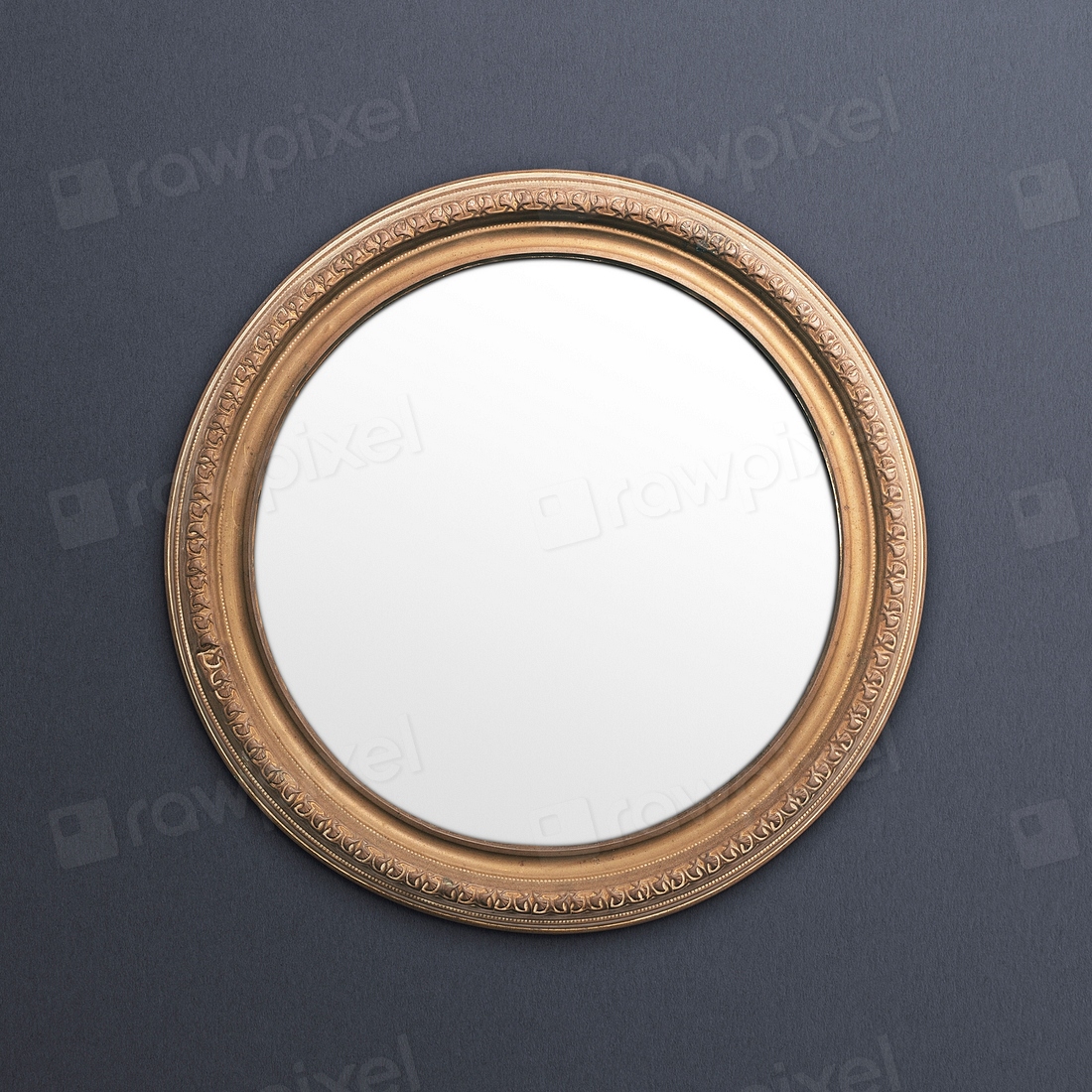 Vintage round gold picture frame | Premium PSD Mockup - rawpixel