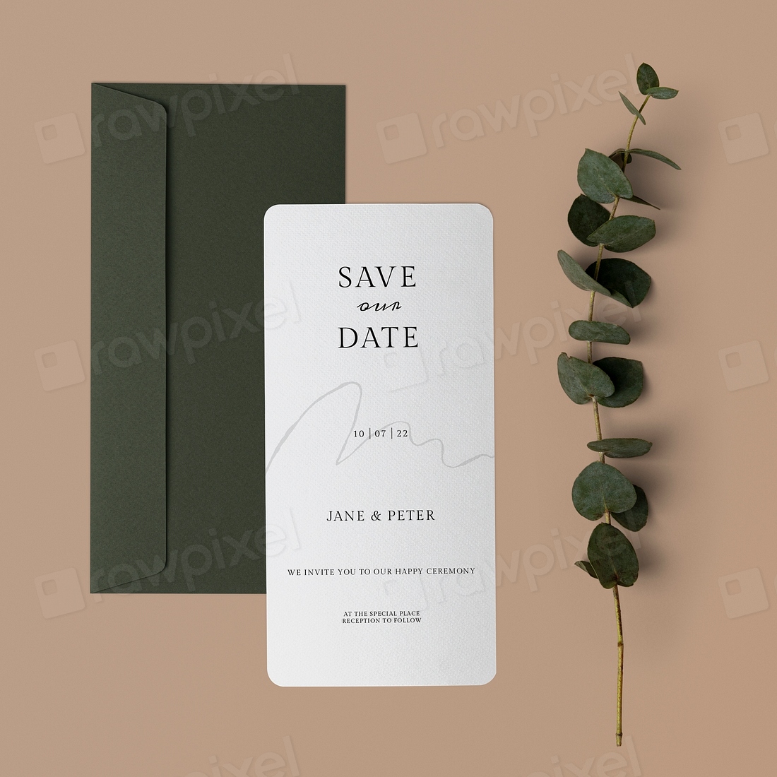 Wedding invitation card mockup psd, | Free PSD Mockup - rawpixel