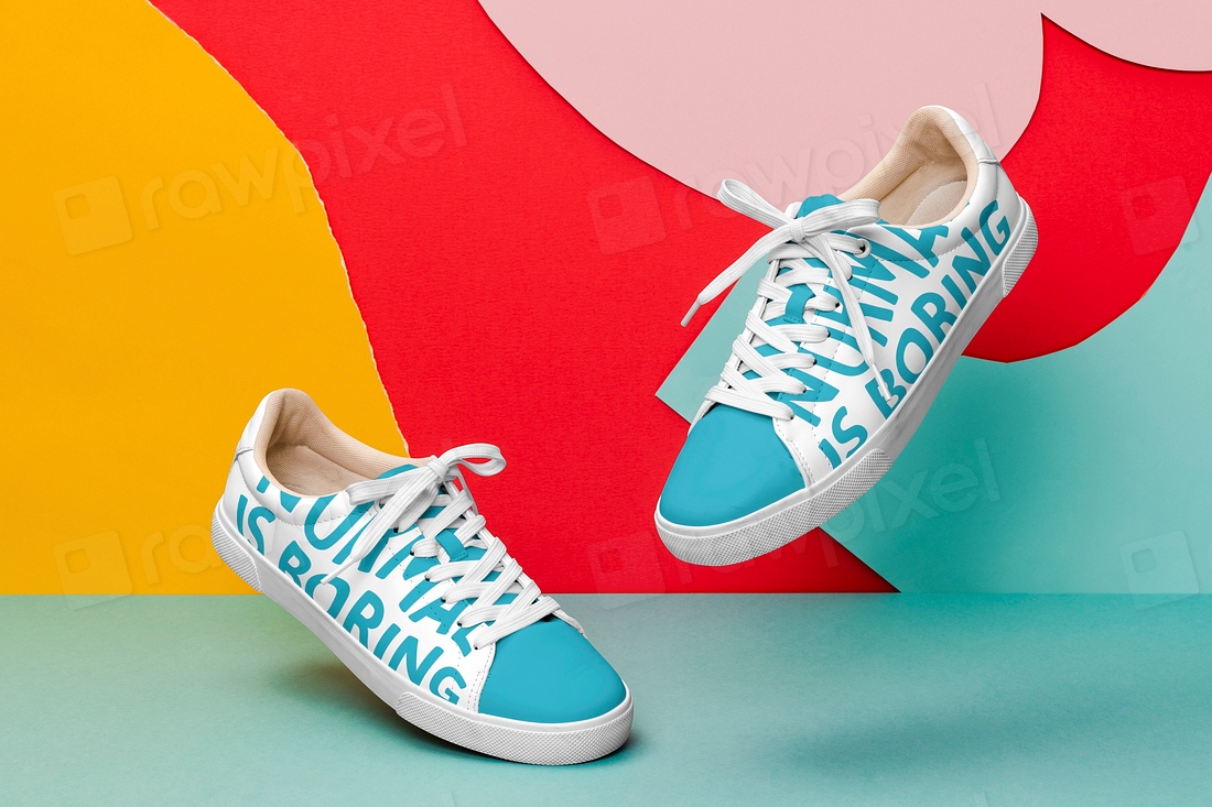 Sneakers, shoes mockup, street fashion Premium PSD Mockup rawpixel