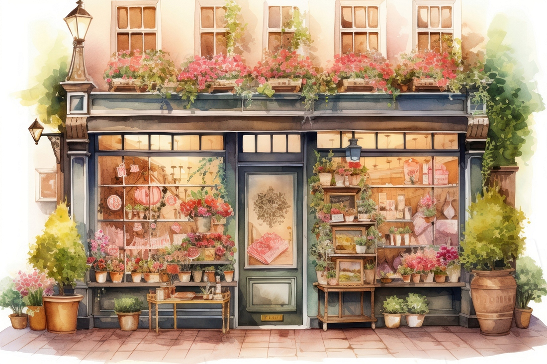 Flower plant city shop. Premium Photo rawpixel