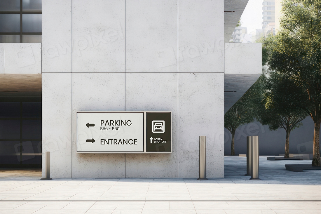 Building Direction Sign Mockup Psd Premium Psd Mockup Rawpixel