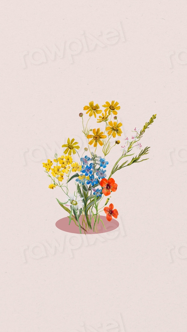 Spring flower aesthetic mobile wallpaper | Premium Photo Illustration ...