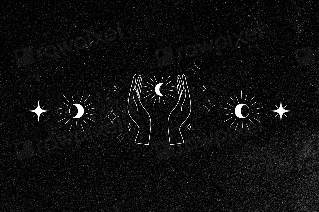 Aesthetic black celestial background, spirituality | Premium Photo ...