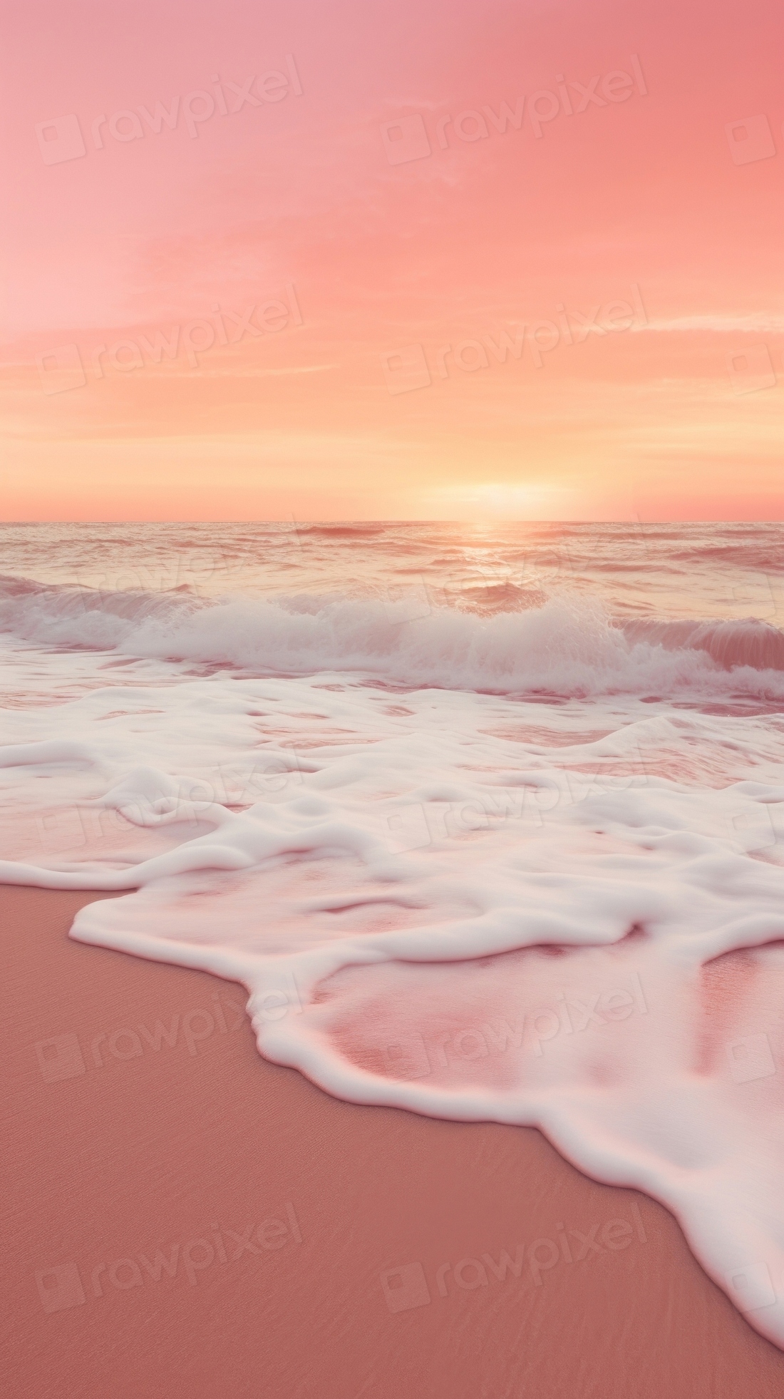 Pink aesthetic wallpaper beach outdoors | Premium Photo Illustration - rawpixel