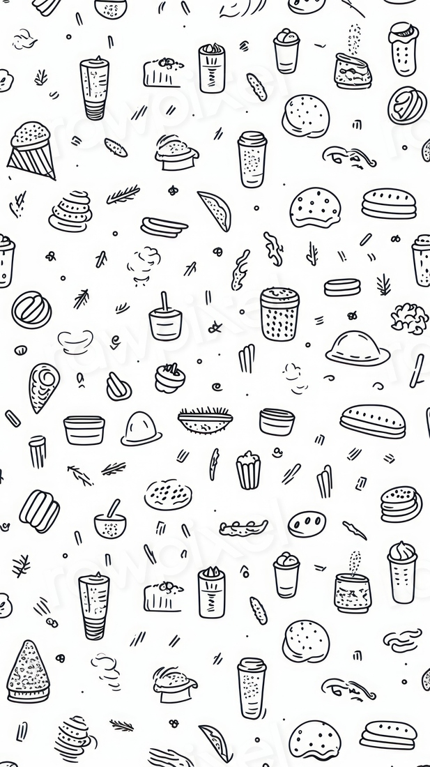 Food backgrounds pattern drawing. | Premium Photo Illustration - rawpixel