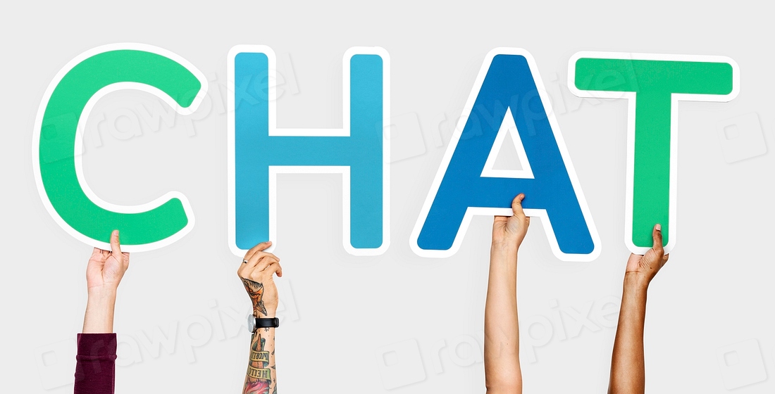 Diverse hands holding word chat | Premium PSD - rawpixel