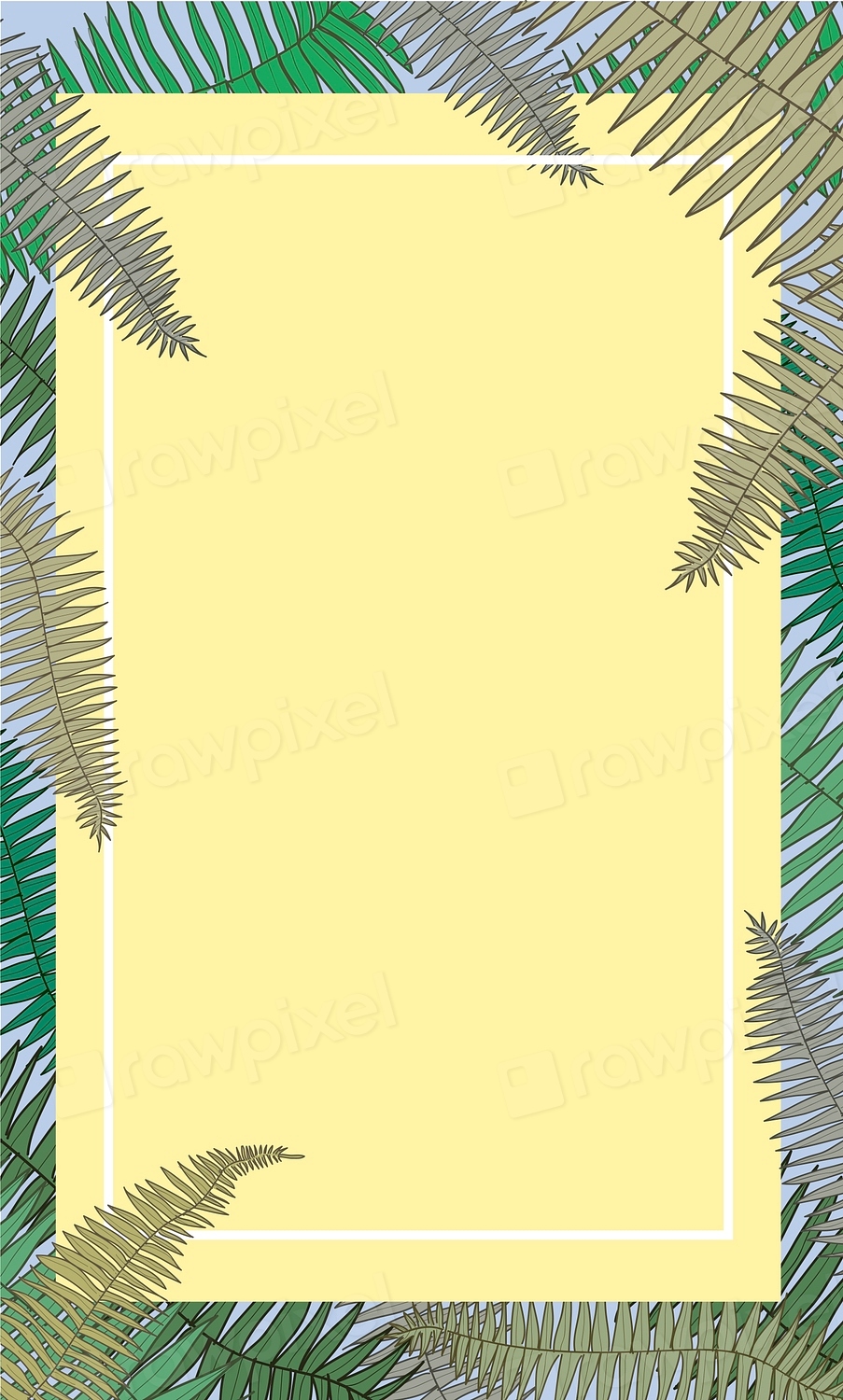 Illustration nature plant frame design premium vector rawpixel