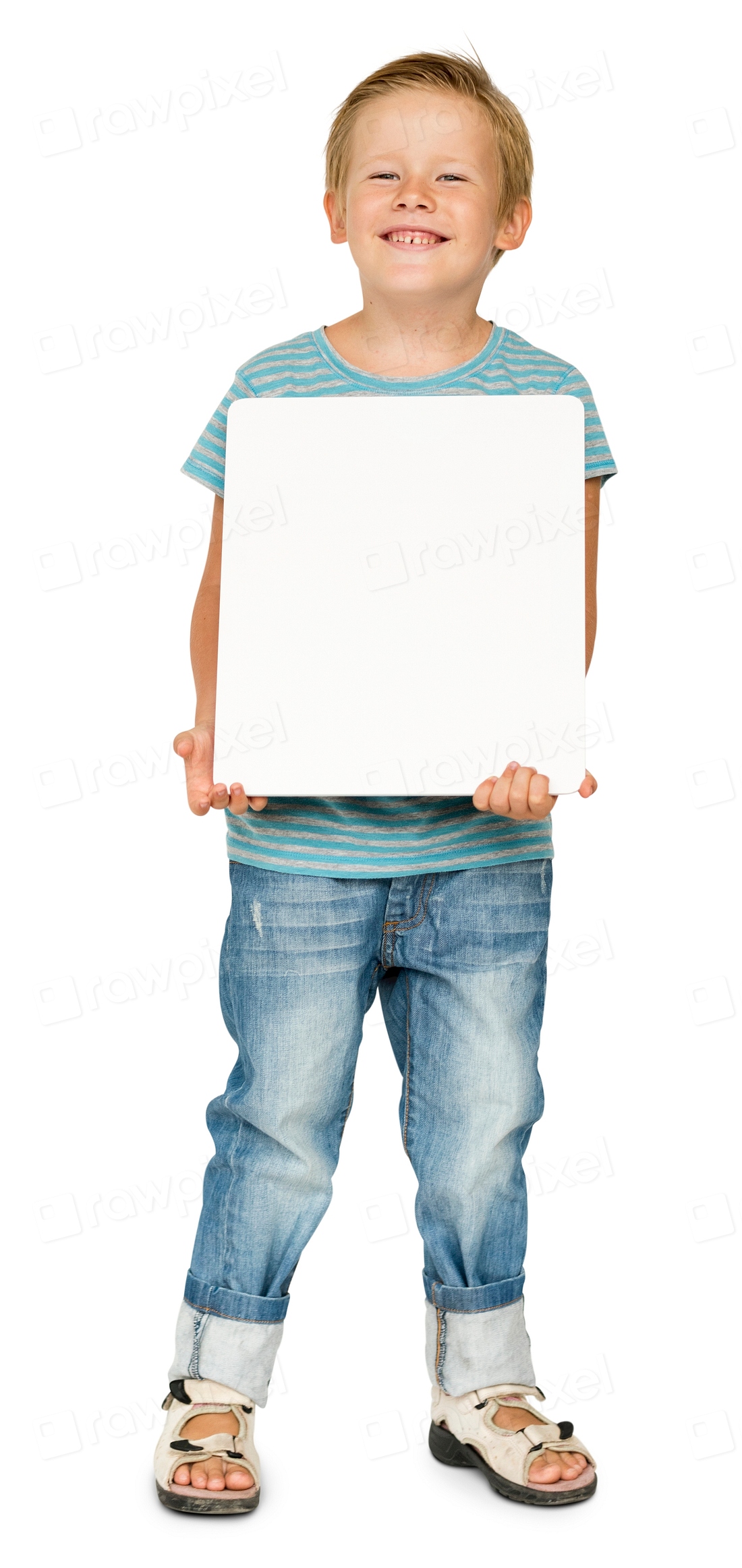 Little Boy Holding Blank Paper | Premium PSD - rawpixel