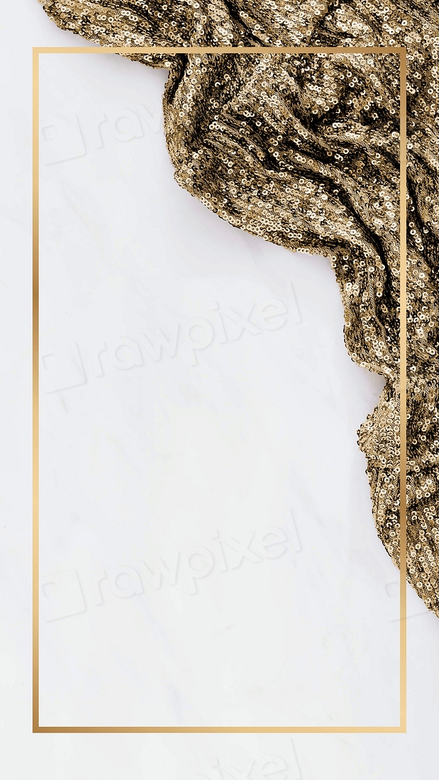 Rectangle gold frame golden sequin | Premium PSD - rawpixel