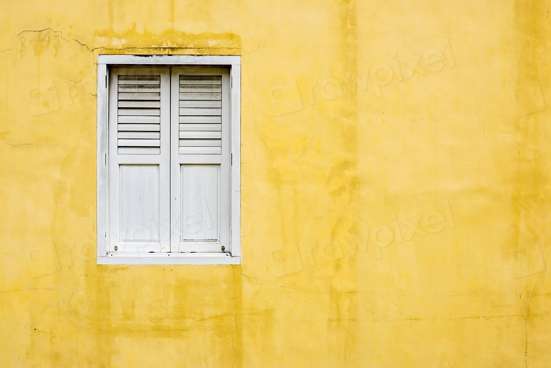 Yellow wall and white window | Free Photo - rawpixel