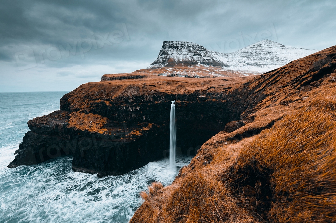 View of natural highland waterfall | Premium Photo - rawpixel