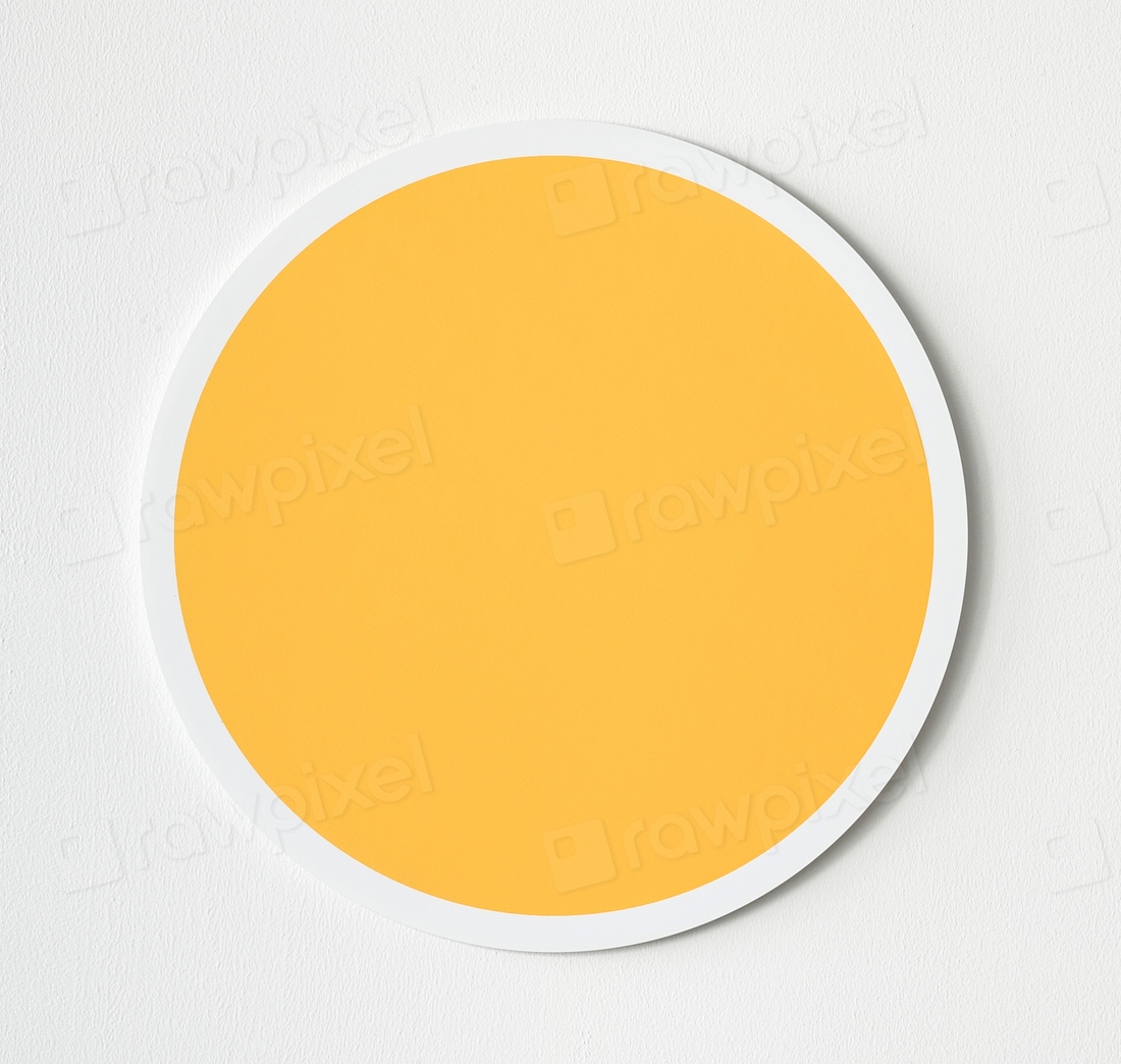 Yellow circle button icon isolated | Free Photo - rawpixel