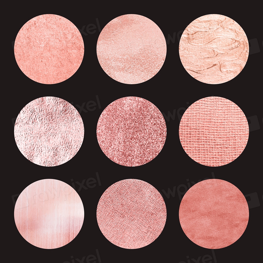 Set round pink texture vectors | Premium Vector - rawpixel
