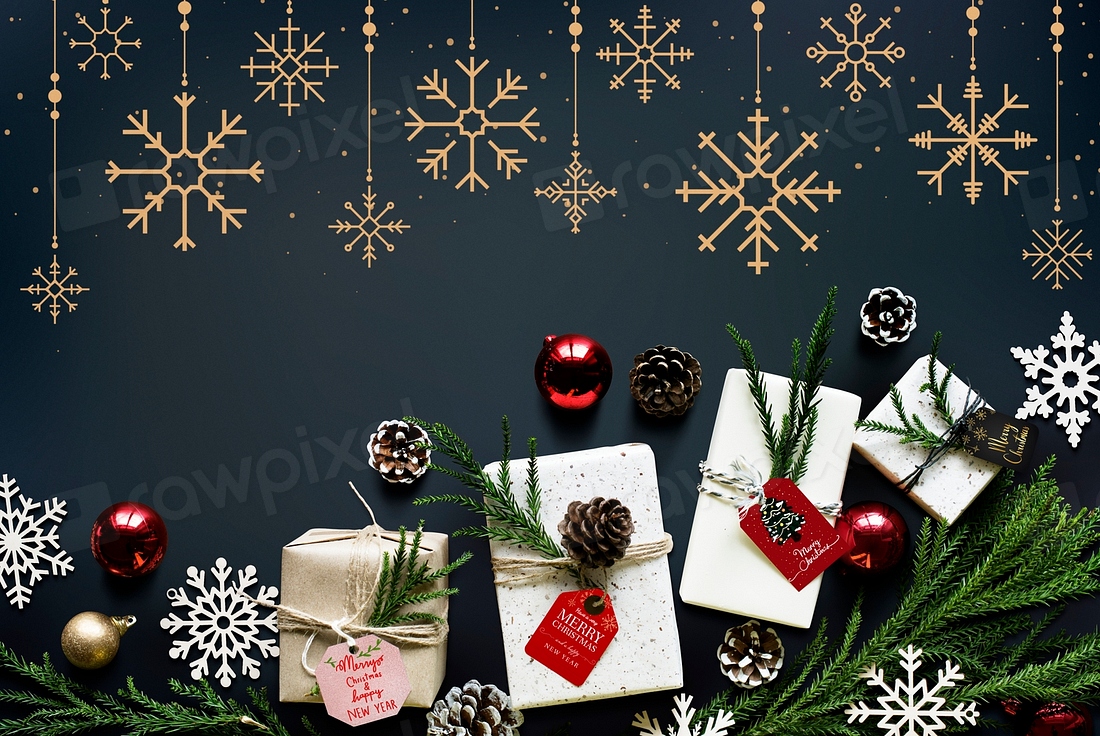Christmas season decoration design wallpaper | Premium PSD - rawpixel