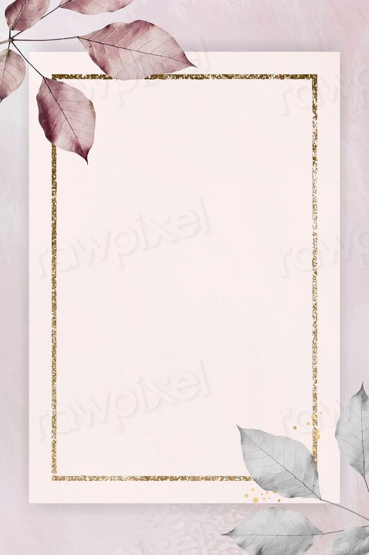 Gold frame foliage pattern marble | Premium Vector - rawpixel