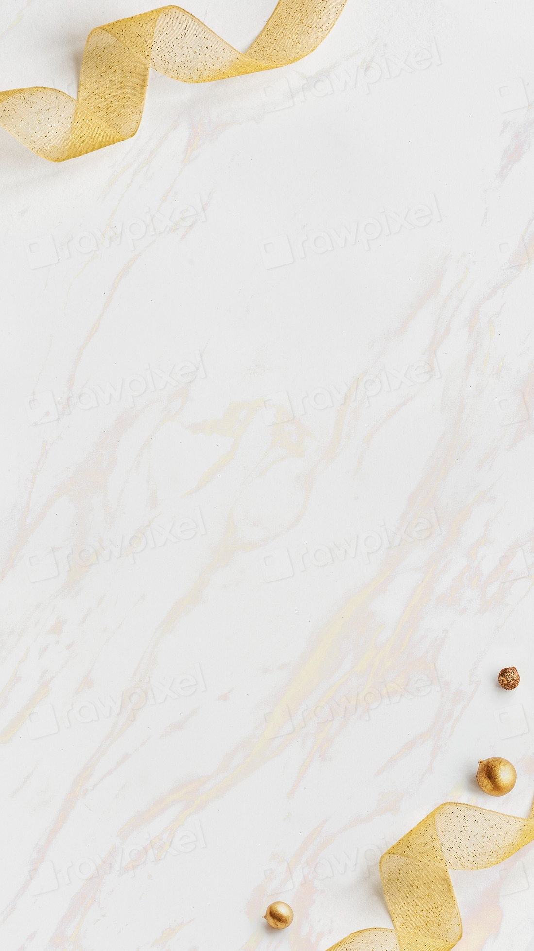 Gold ribbons white marble mobile | Premium Photo - rawpixel