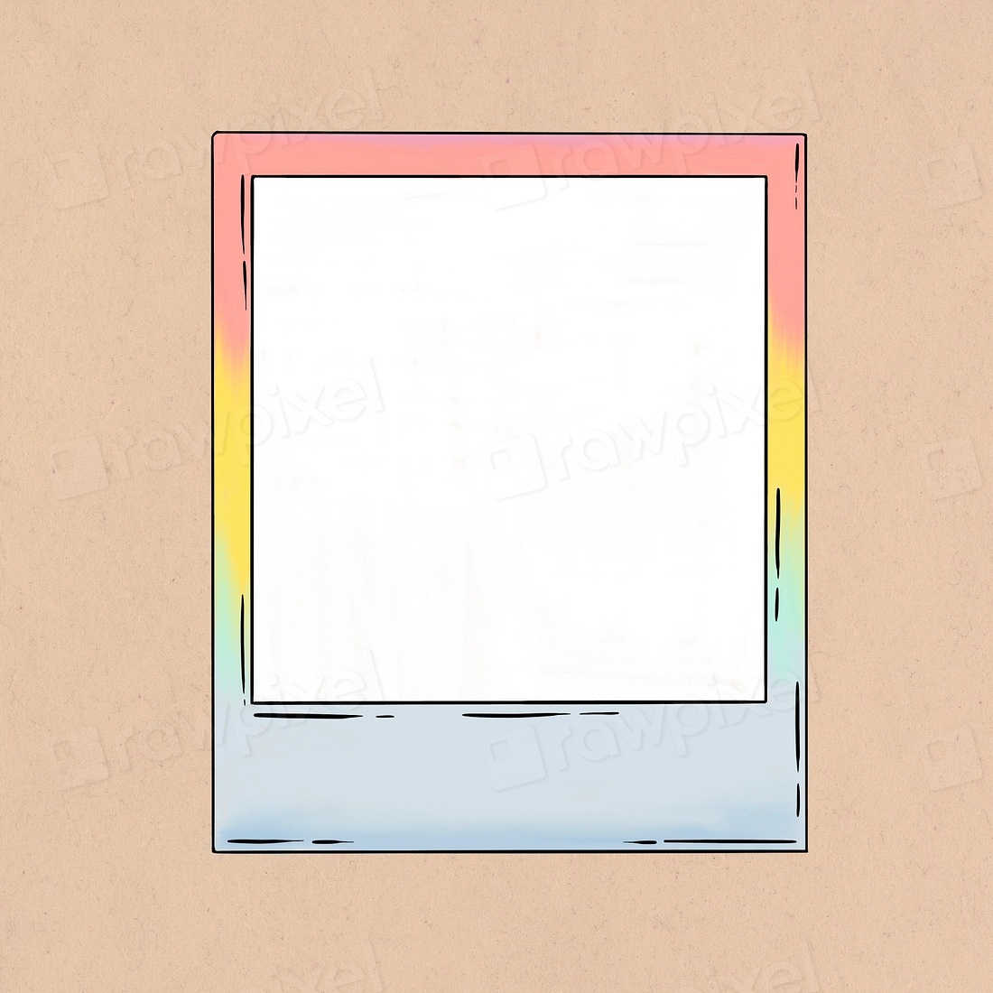 Colorful instant photo frame sticker | Premium PSD - rawpixel