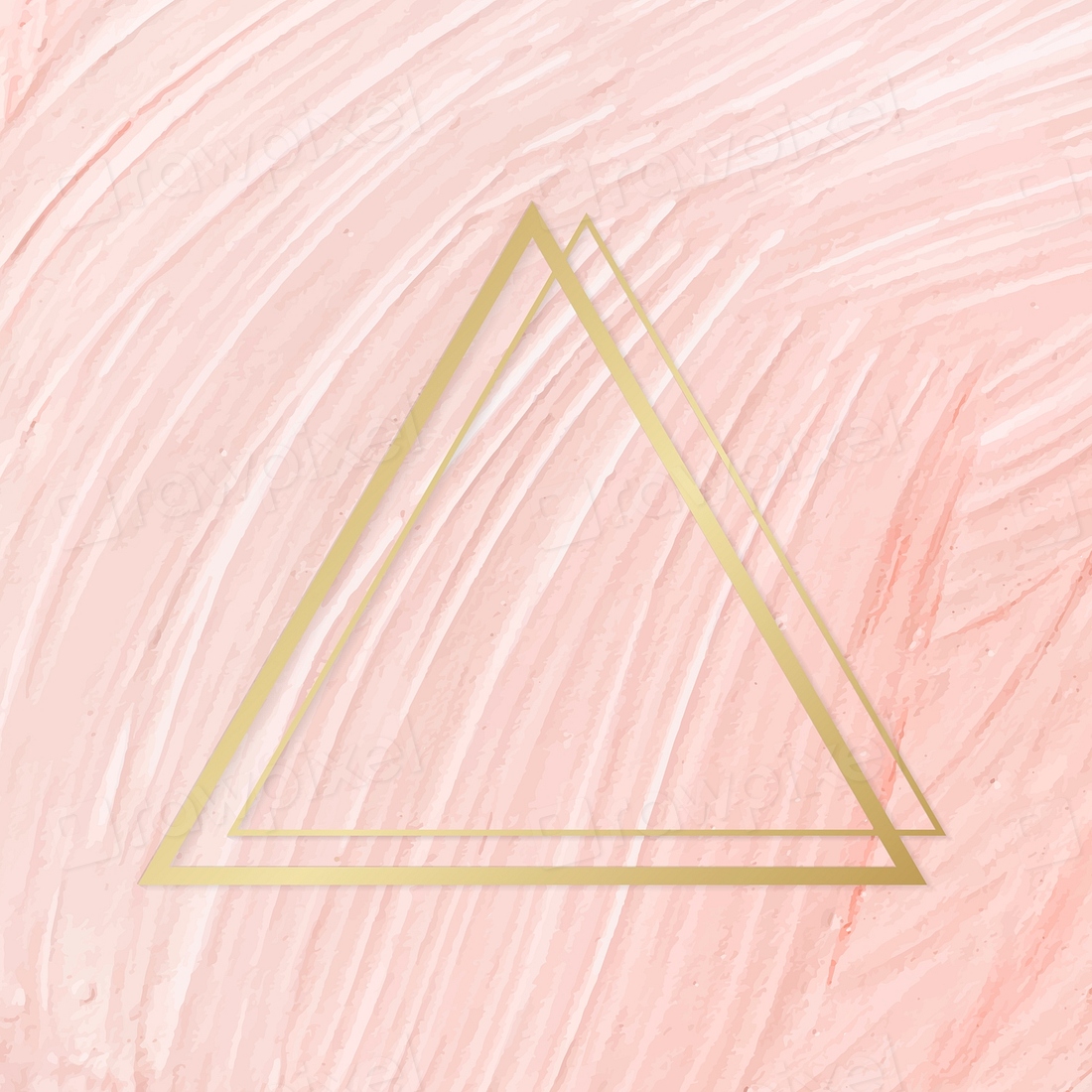 Gold triangle frame pastel pink | Premium Vector - rawpixel