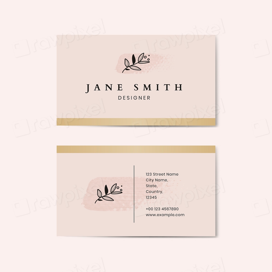 Minimal pink business card template | Premium Vector - rawpixel