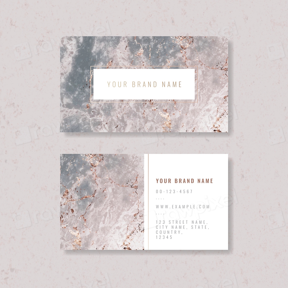 Marble textured business card vector | Premium Vector - rawpixel