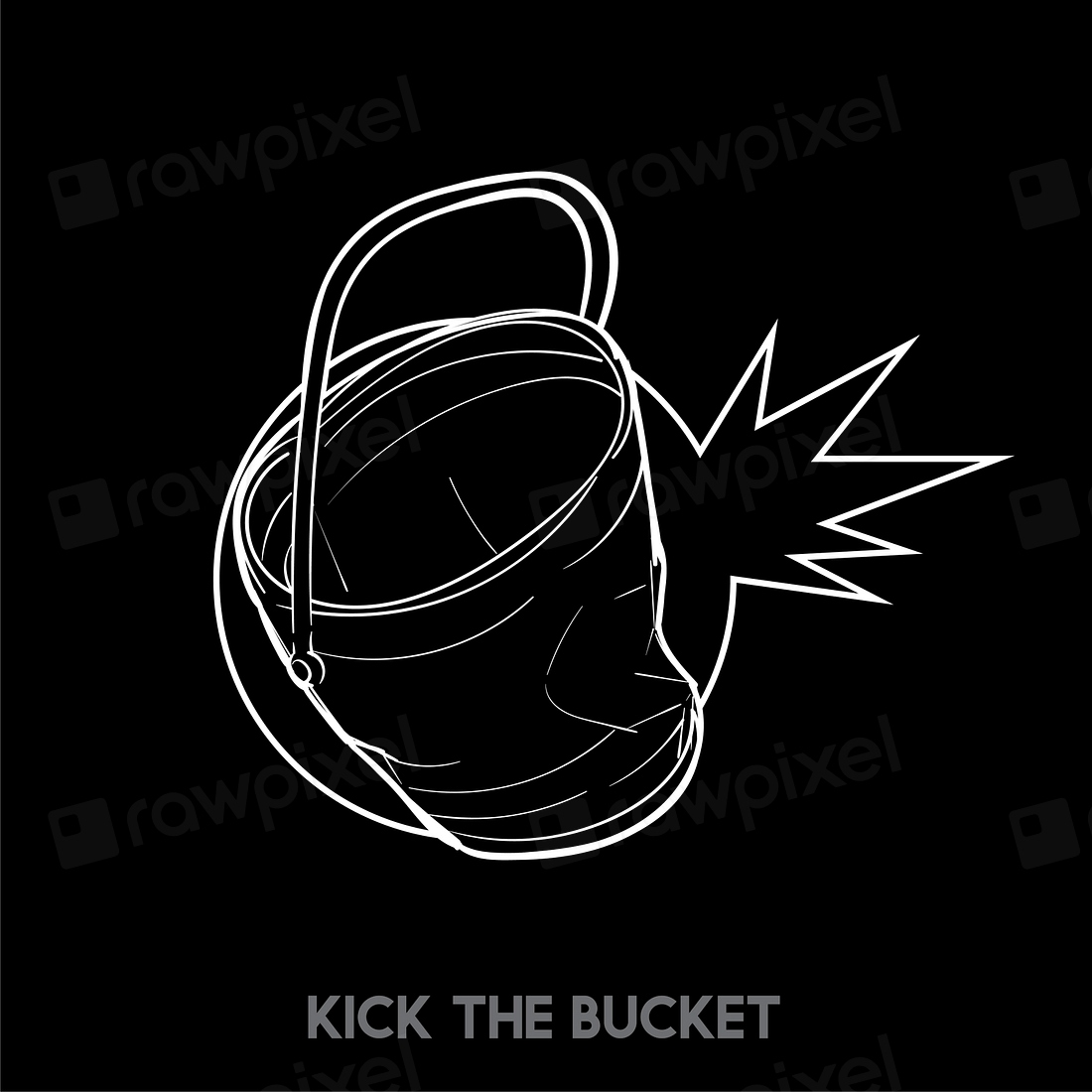 Kick the bucket Premium Vector rawpixel
