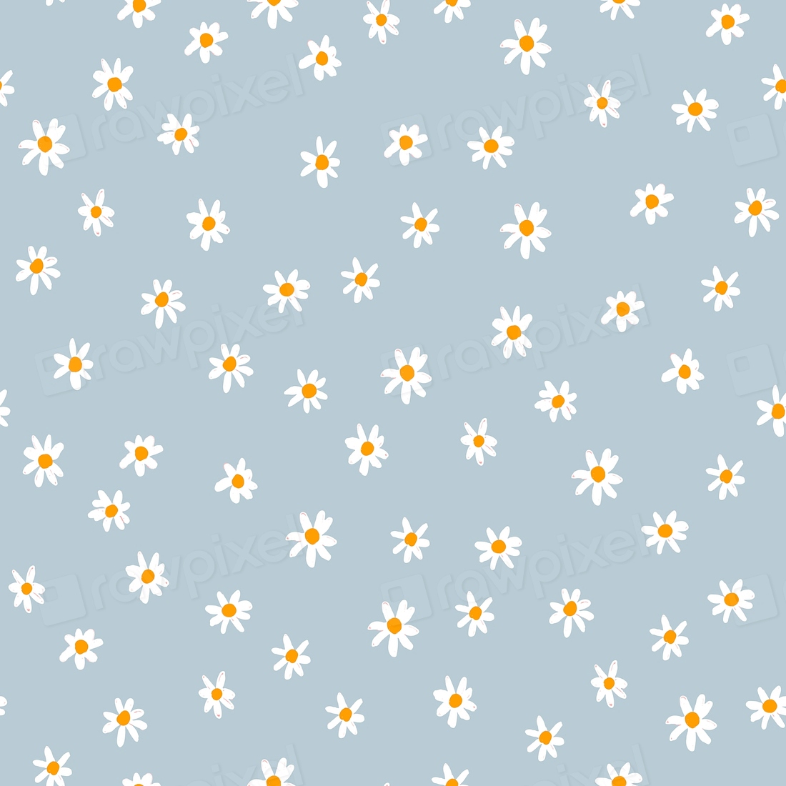 Cute flower seamless pattern psd | Premium PSD - rawpixel