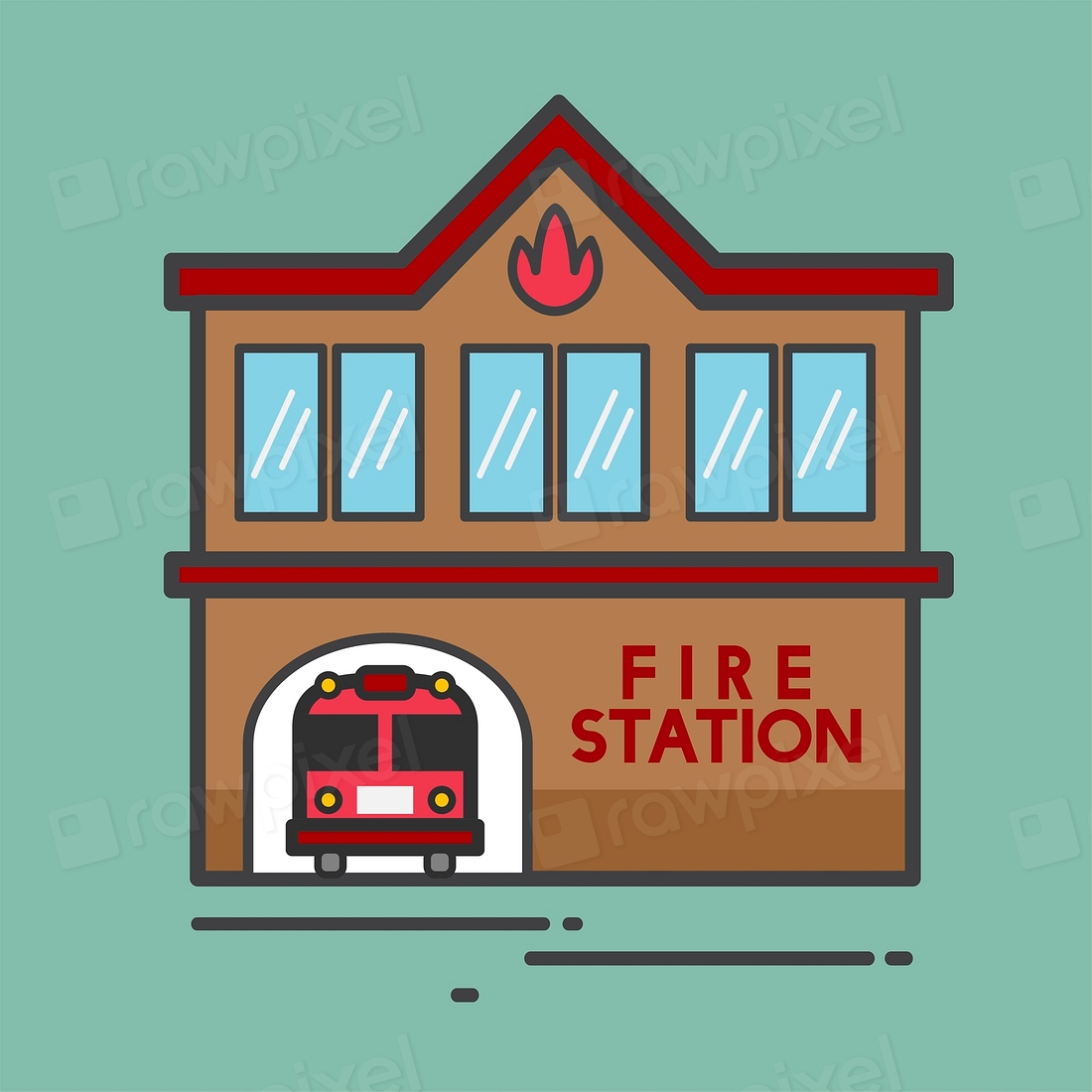 Illustration of a fire | Free Photo - rawpixel