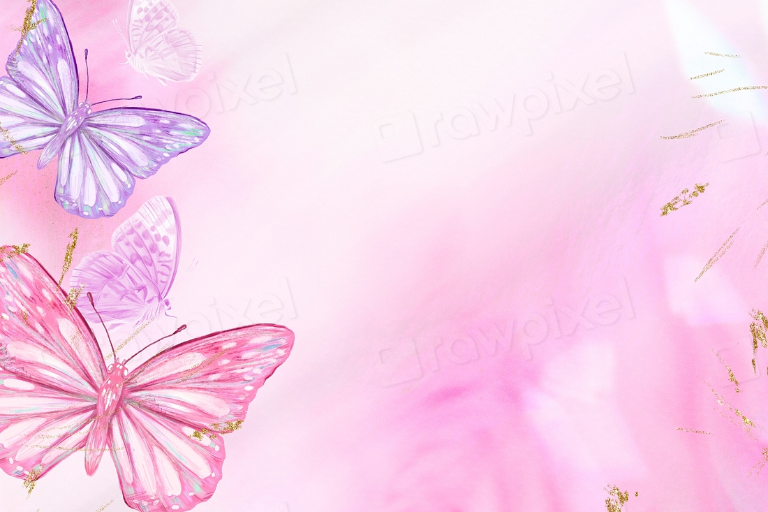 Gradient pink background, aesthetic butterfly | Premium PSD - rawpixel