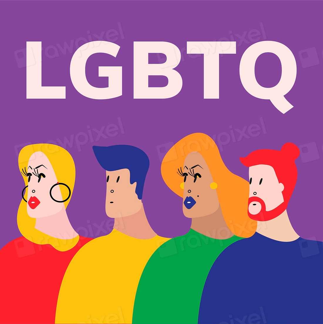 Queer Community LGBTQ vector illustration | Free Vector - rawpixel