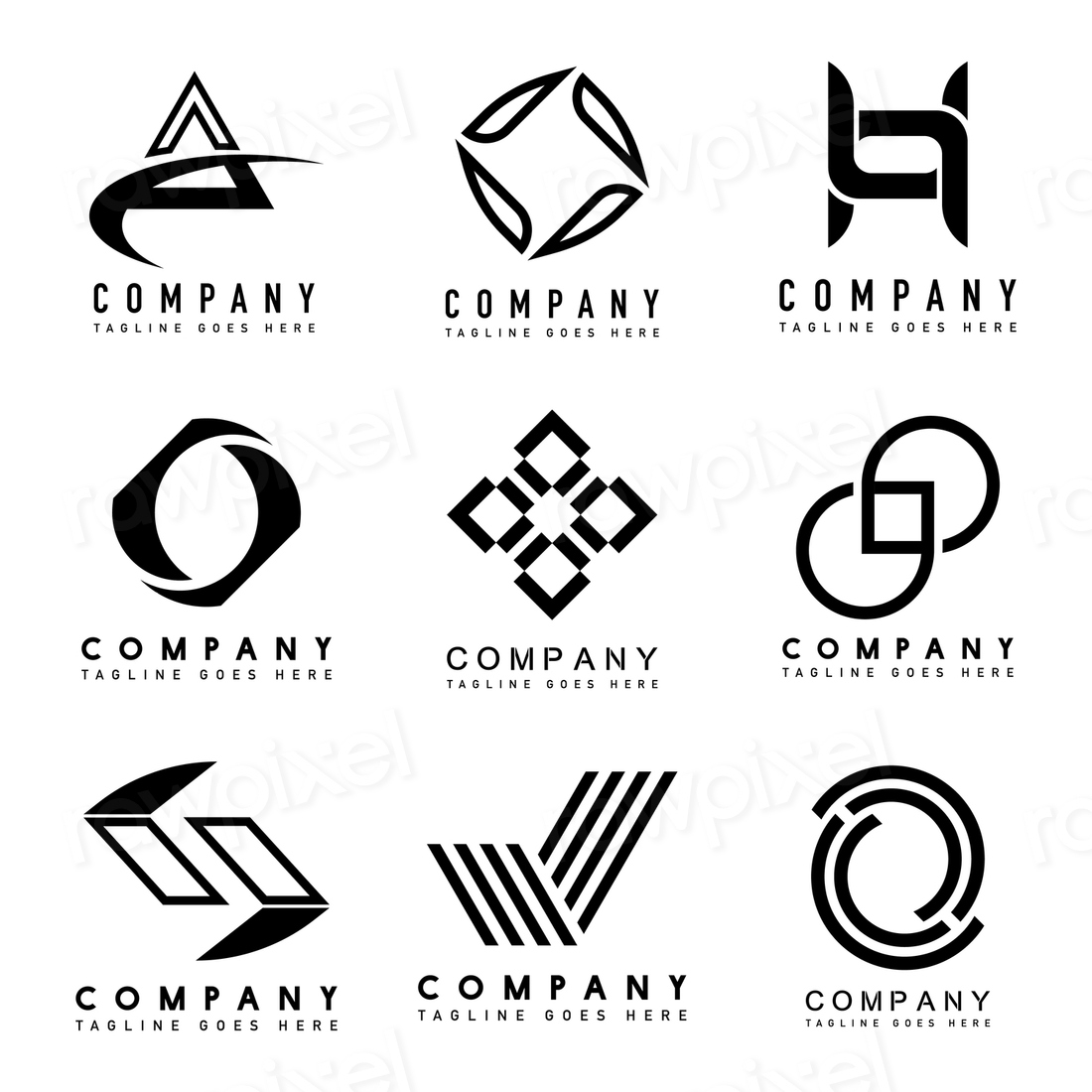 Set company logo design ideas | Premium Vector - rawpixel