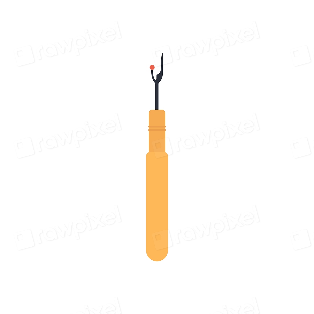 Yellow seam ripper icon illustration Premium Vector rawpixel