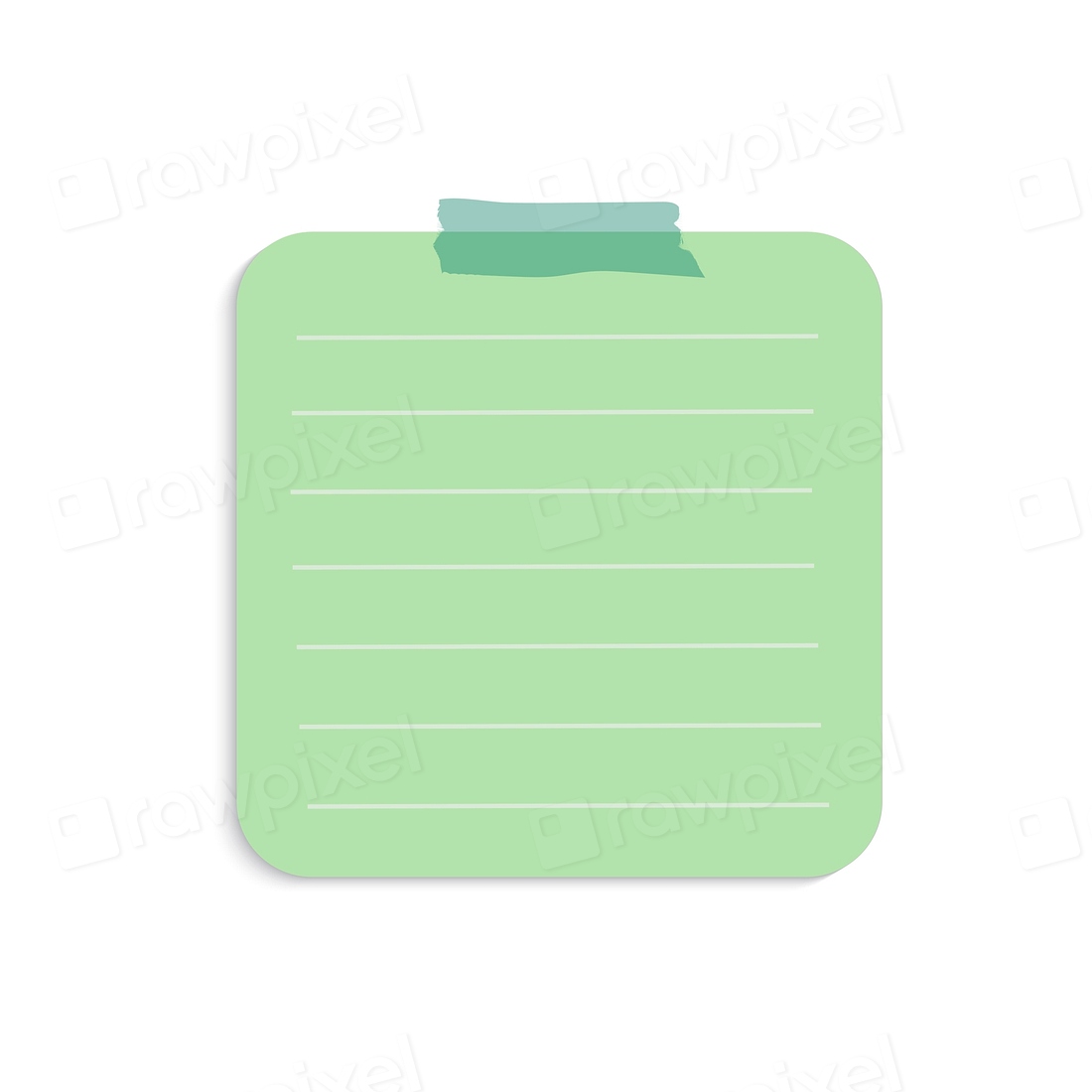 Blank square green reminder note | Premium Vector - rawpixel