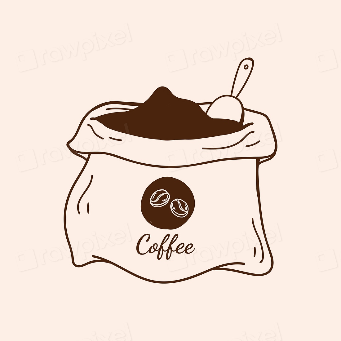 Sack coffee beans icon vector | Premium Vector - rawpixel