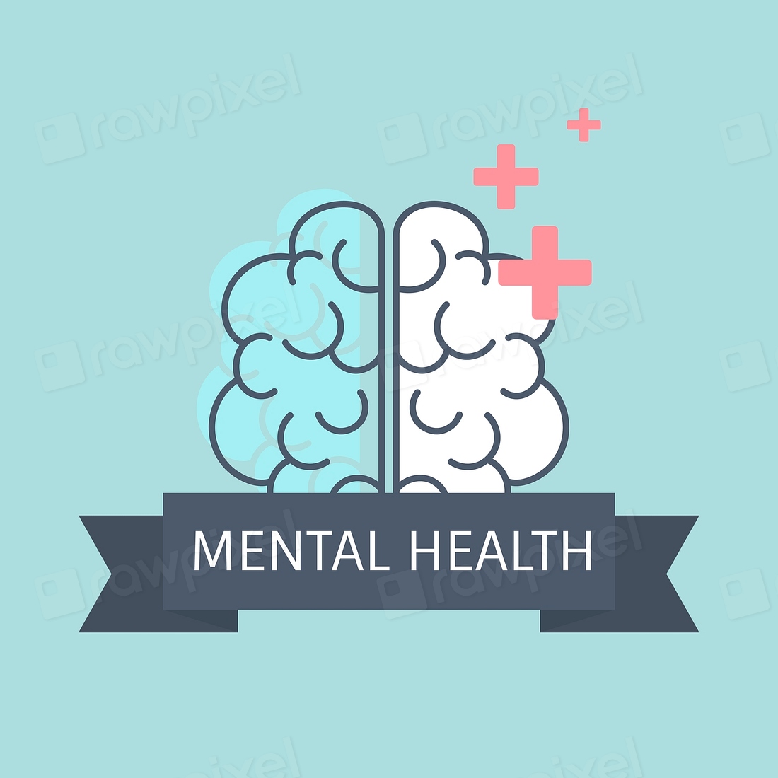 Mental health understanding brain vector | Free Vector - rawpixel